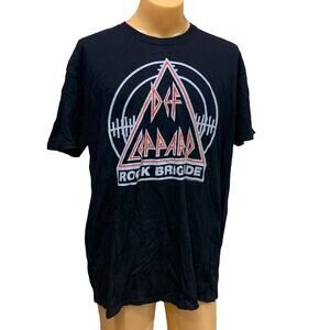 Def Leppard Rock Brigade 2XL Crew Neck 100% Cotton Short Sleeve Rock Band Tee